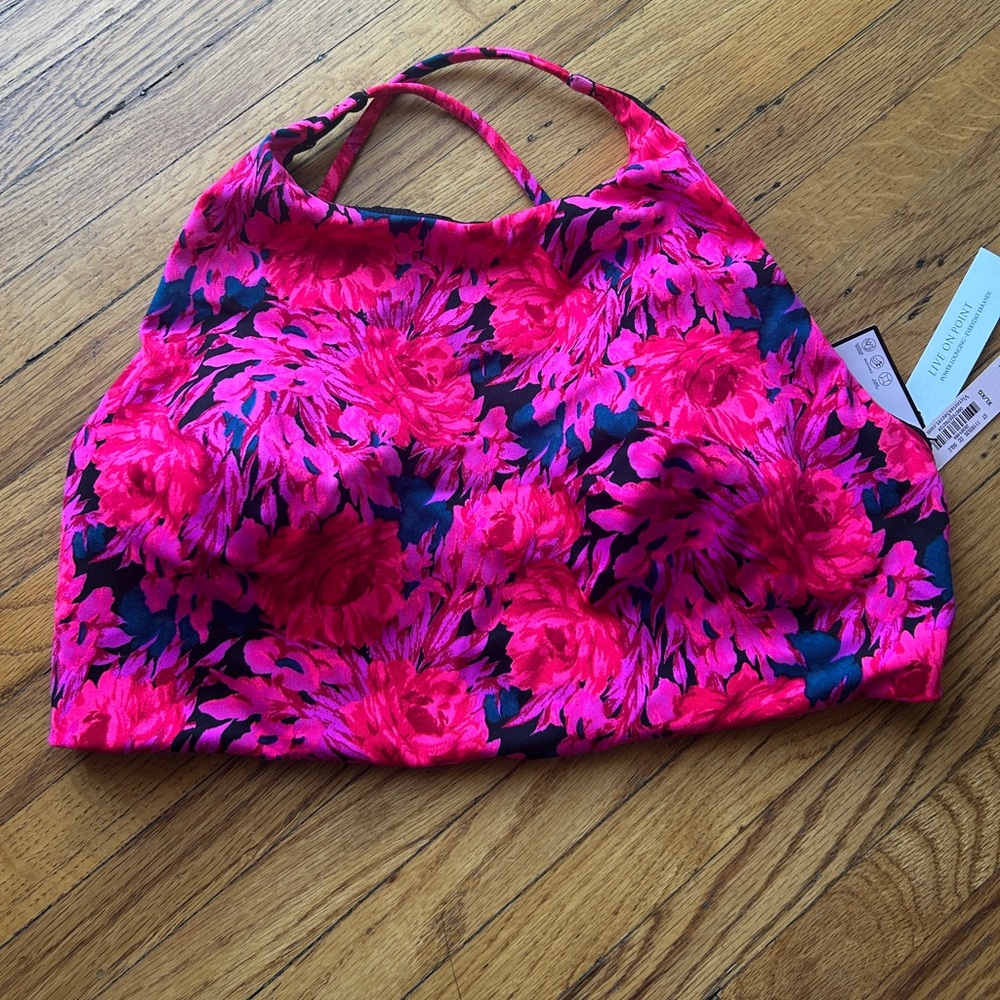 Victoria's Secret Pink/Purple Floral Medium Support Sports Bra